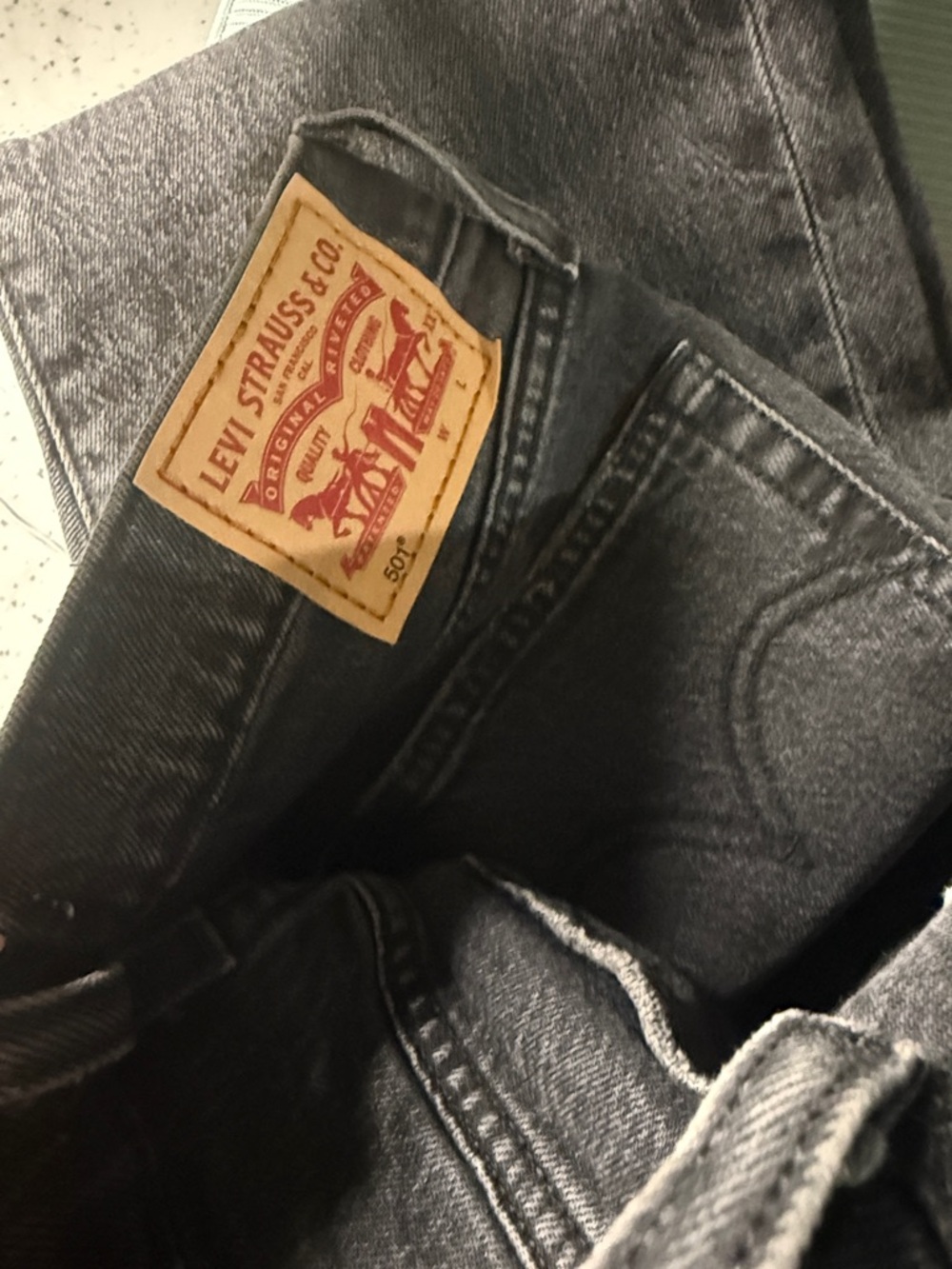 Levi's Black Straight Leg Jeans - Picture 5 of 5